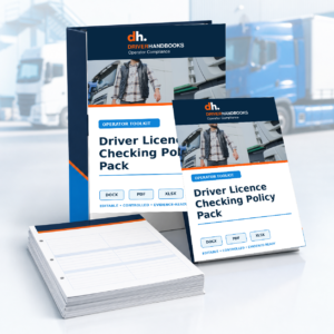 Driver Licence Checking Policy Pack editable document pack