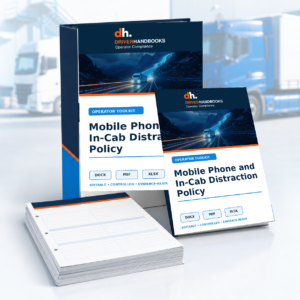 Mobile Phone and In-Cab Distraction Policy editable document pack