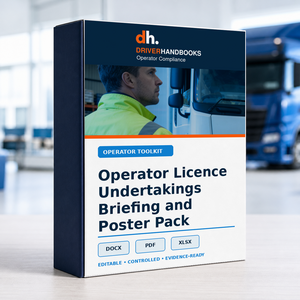 Operator Licence Undertakings Briefing and Poster Pack editable document pack