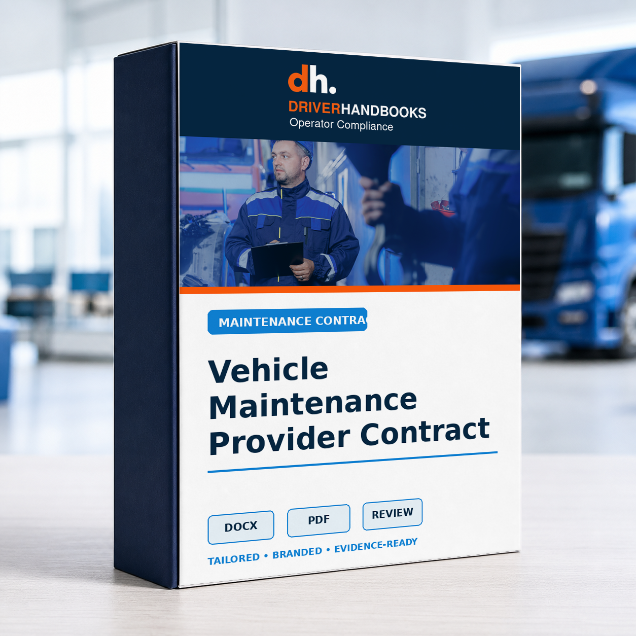 Vehicle Maintenance Provider Contract bespoke company-branded document service